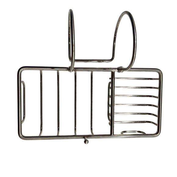 Stainless Steel Over-The-Sink Sponge & Soap Holder With Drainage Design C39 - Picture 1 of 5